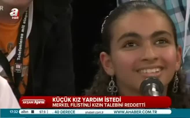 Merkel Filistinli kızı ağlattı