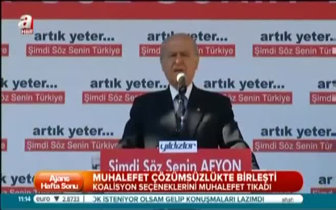 Muhalefet çözümsüzlükte birleşti