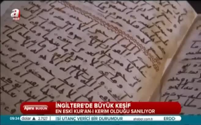 1370 yıllık Kur'an bulundu