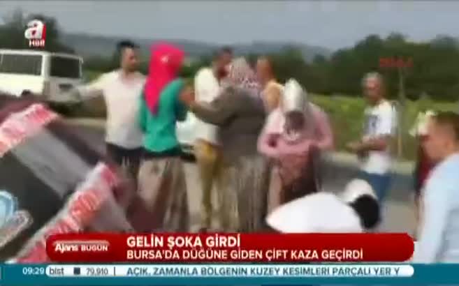 Düğün yolunda kaza