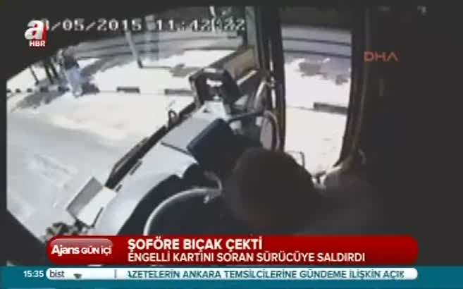 Otobüste 'bıçaklı kadın'