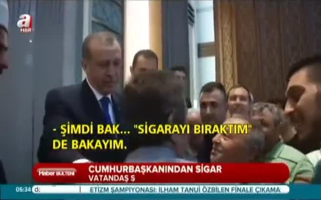 Cumhurbaşkanı sigara bıraktırdı