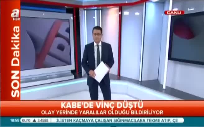 Mekke'de vinç kazası