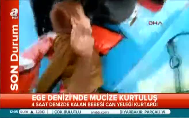 Ege'de Muhammed Hasan bebeğin kurtarılma anı