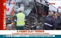 Metrobüs yolunda kaza
