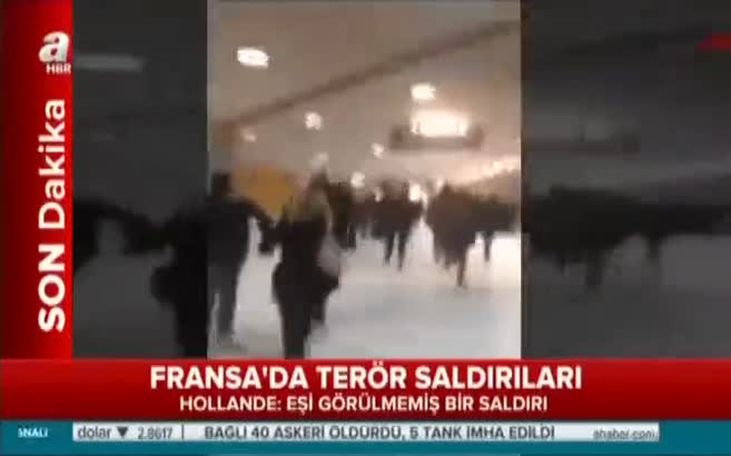 Paris metrosuna saldırı anı kamerada