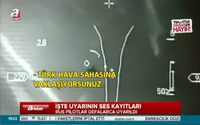 Rus uçağına uyarının orijinal ses kaydı