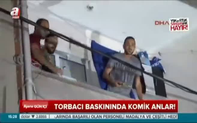 Torbacı baskınında komik anlar!