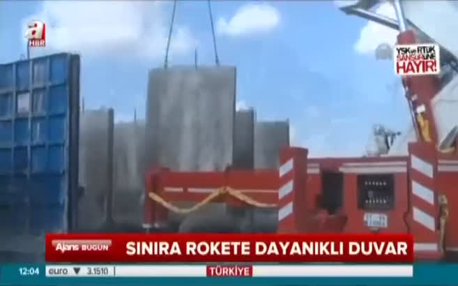 Suriye sınırına rokete dayanıklı duvar