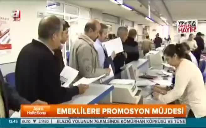 Emeklilere promosyon müjdesi