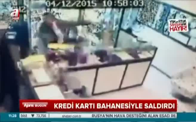 Kuyumcuda dehşet anı!