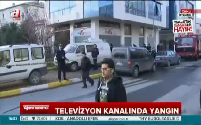Televizyon kanalında yangın