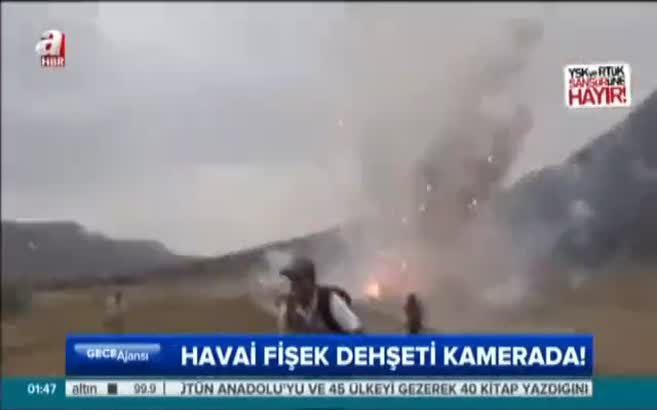 Havai fişek dehşeti kamerada!