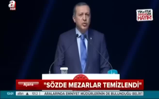 Cumhurbaşkanı "sözde mezarlar, mahkemeler temizlendi"