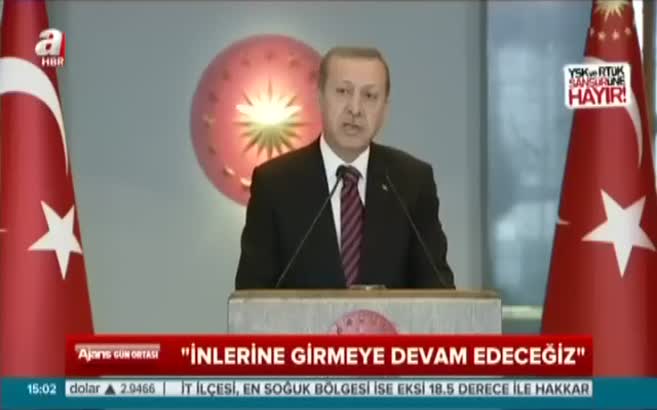 Erdoğan "İnlerine girmeye devam edeceğiz"