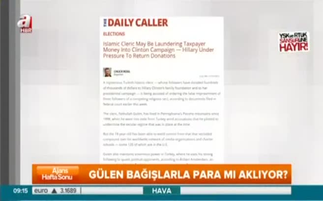 Gülen, Clinton'a bağış yaptı