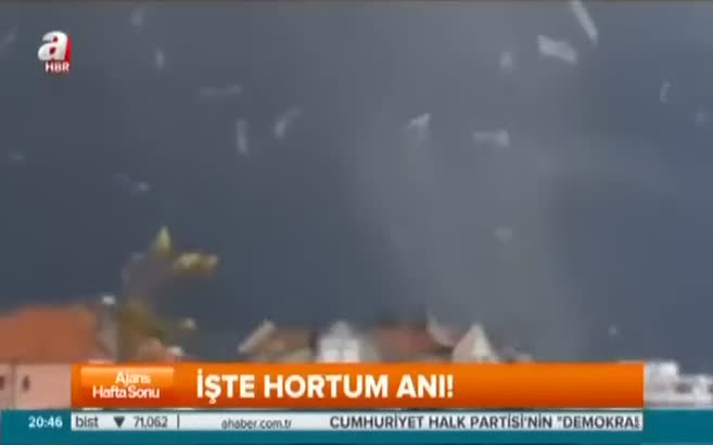 Akdeniz'de fırtına ve hortum, işte o anlar