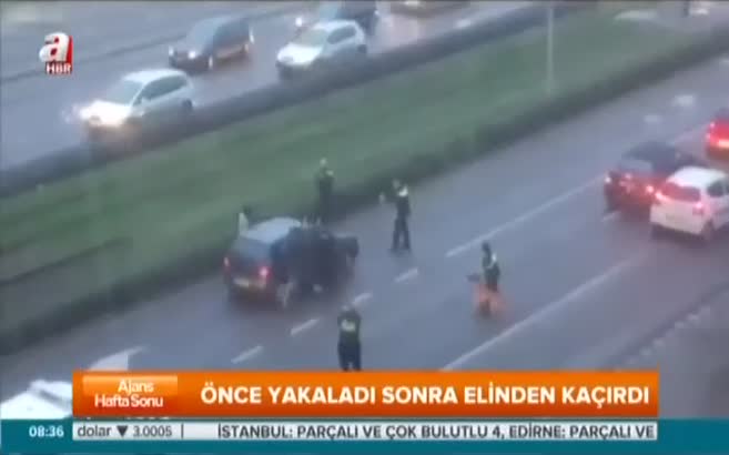 Polis çevirmesinde silahlar patladı