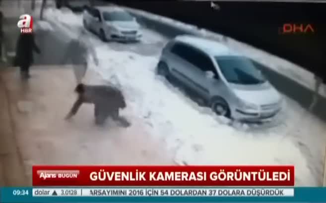 Buzda kayarak düştüler