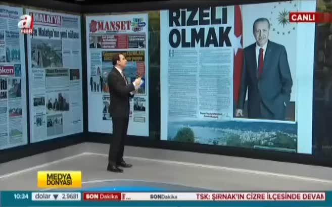 Cumhurbaşkanı Erdoğan'ın kaleminden Rize
