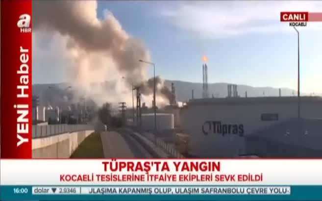 TÜPRAŞ'ta korkutan yangın