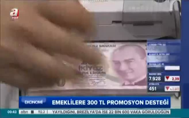 Emeklilere 300 TL promosyon müjdesi