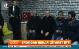Cumhurbaşkanı’ndan esnafa sürpriz ziyaret