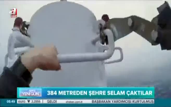 384 metreden şehre selam çaktılar
