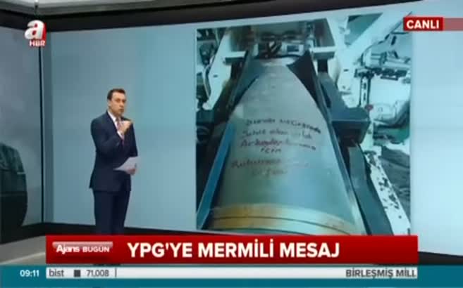 YPG'yi vuran mermilerin üzerine askerden anlamlı not