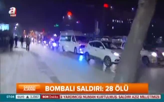 Ankara'da bombalı saldırı: 28 ölü