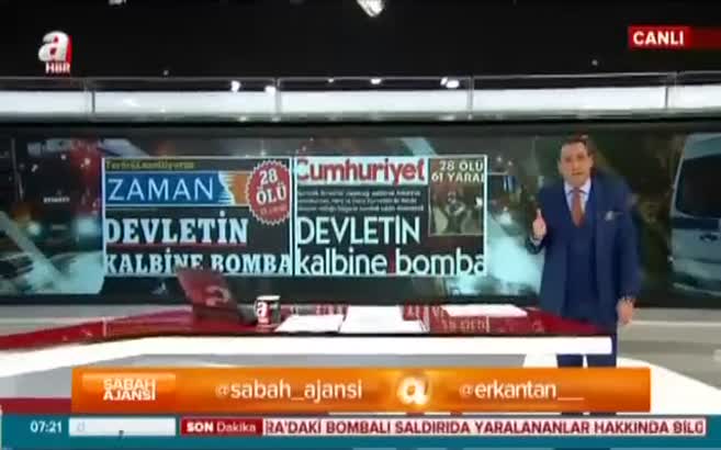 Zaman ve Cumhuriyet'ten aynı manşet