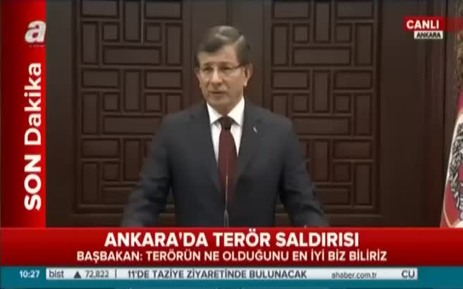Başbakan: Ankara'daki saldırıyla ilgili 9 kişi yakalandı