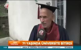 71 yaşında üniversite bitirdi