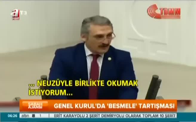 Genel kurul'da 'besmele' tartışması