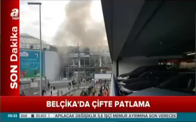 Brüksel Havalimanı'nda patlama anı