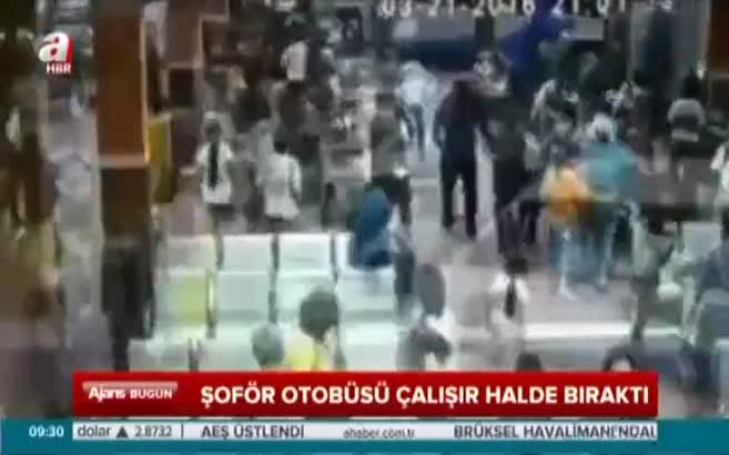 Şoför otobüsü çalışır halde bıraktı