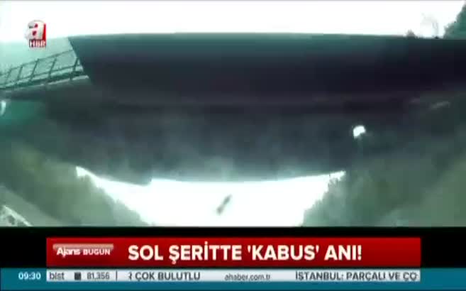 Sol şeritte 'kâbus' anı!