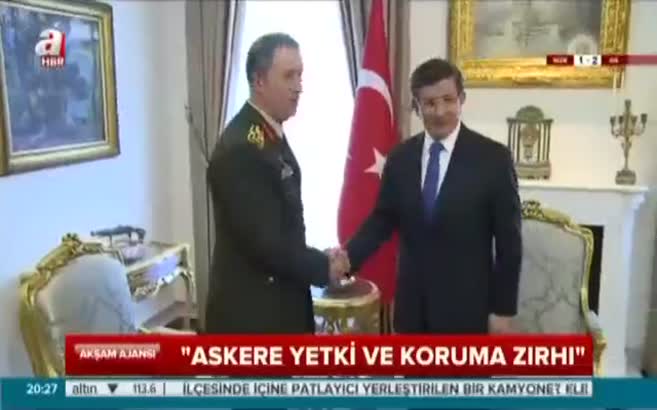 "Askere yetki ve koruma zırhı"