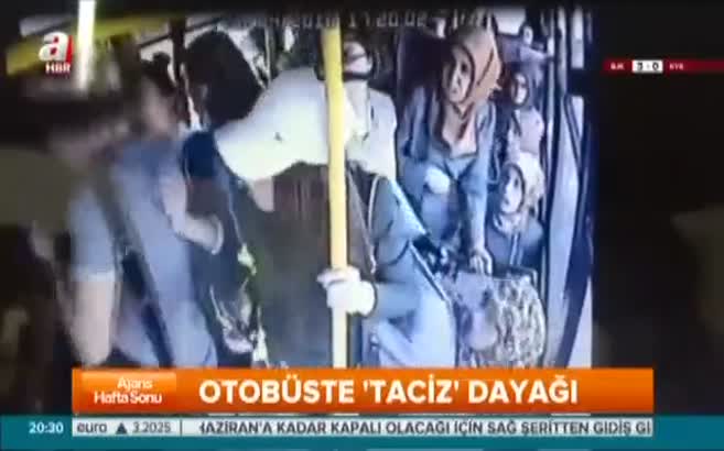 Halk otobüsünde kadına taciz anları kameraya yansıdı