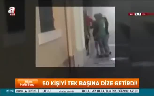 50 kişiyi tek başına dize getiren Türk!