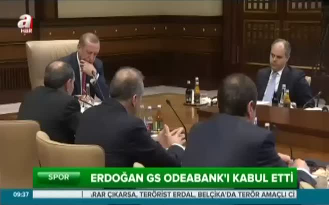 Erdoğan, Galatasaray Odeabank'ı kabul etti