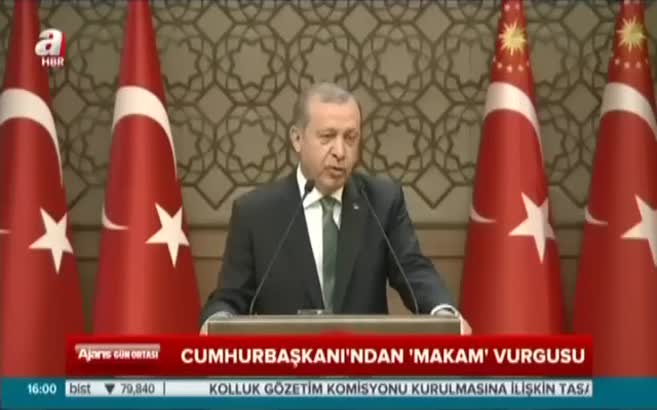 Cumhurbaşkanı'ndan 'makam' vurgusu
