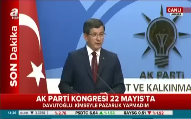 Davutoğlu adaylığı hakkında net konuştu