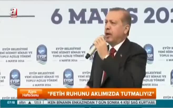 Erdoğan: Fetih ruhuna önem veriyoruz