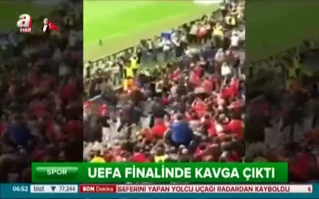 UEFA finalinde kavga çıktı