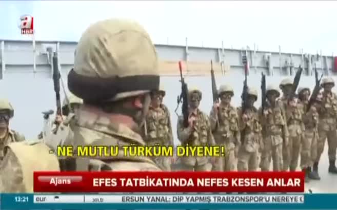 Amfibi komandoları çıkarma yaptı