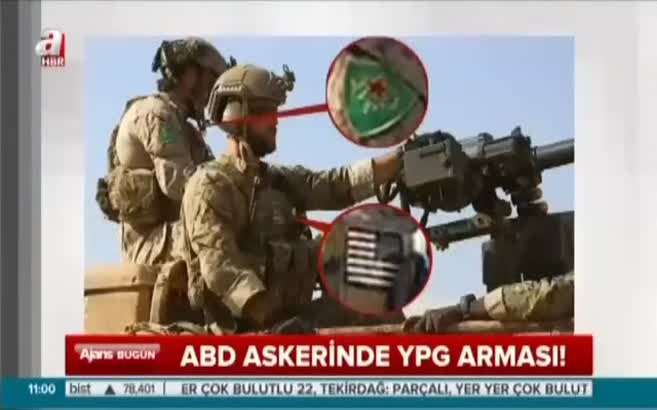 ABD askerinde YPG arması!