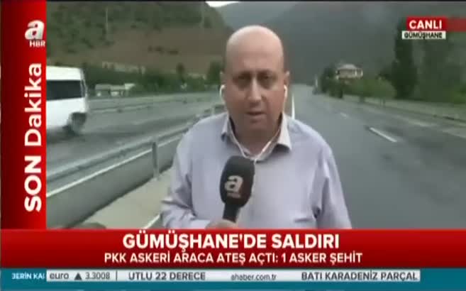 PKK, Gümüşhane'de askeri araca saldırdı A Haber olay yerinde