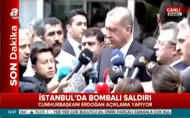 Cumhurbaşkanı Erdoğan saldırıyla ilgili konuştu