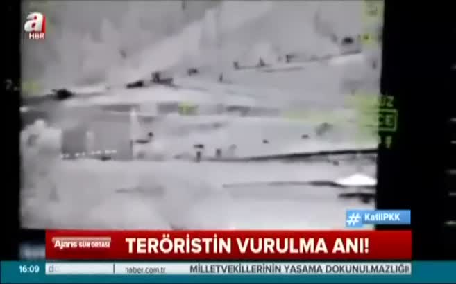 Teröristin vurulma anı!